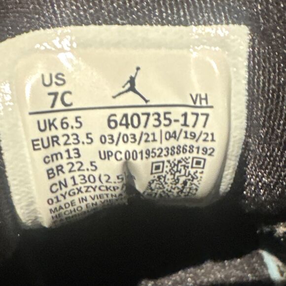 Air Jordan 1 Mid TD 'Black Gold' Size 7C 640735-177 with box - Picture 9 of 11